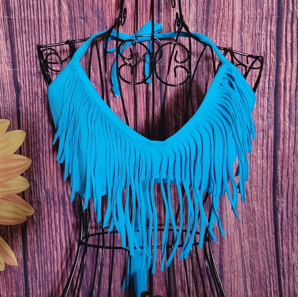 Venus Fringed Halter Bikini Top